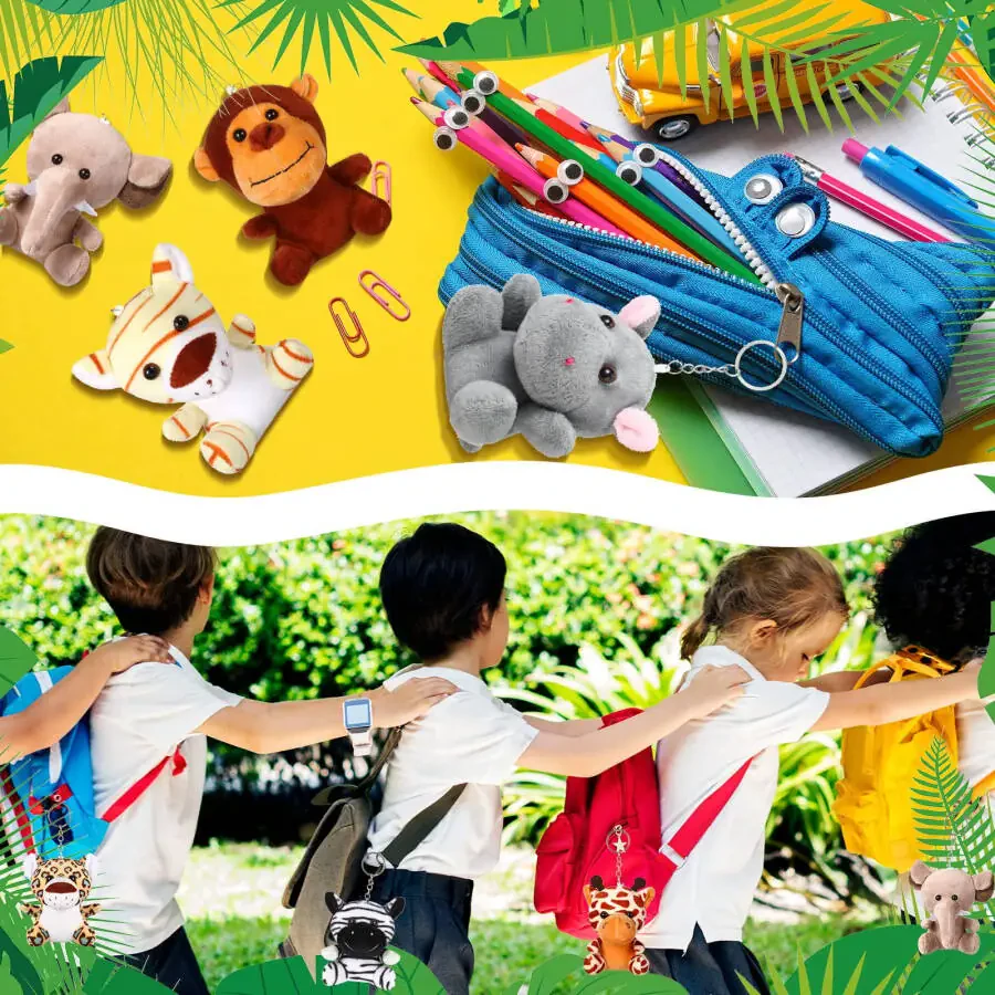 Woncee 12 Pcs Small Stuffed Animals Bulk, 4.5