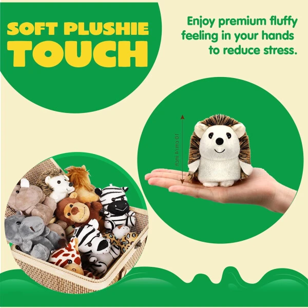 Woncee 12 Pcs Small Stuffed Animals Bulk, 4.5