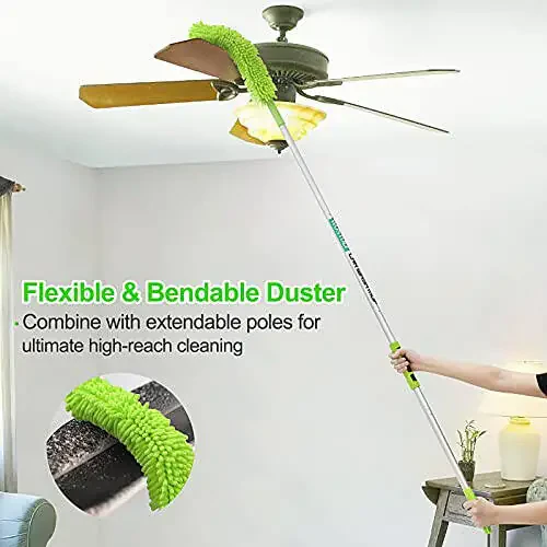 Wontolf 62'' Car Wash Brush with Long Handle Chenille Microfiber Car Wash Mop Mitt Car Cleaning Kit Windshield Window Squeegee Car Duster Microfiber Towels Wheel Tire Brush for Cars RV Truck Boat - 5