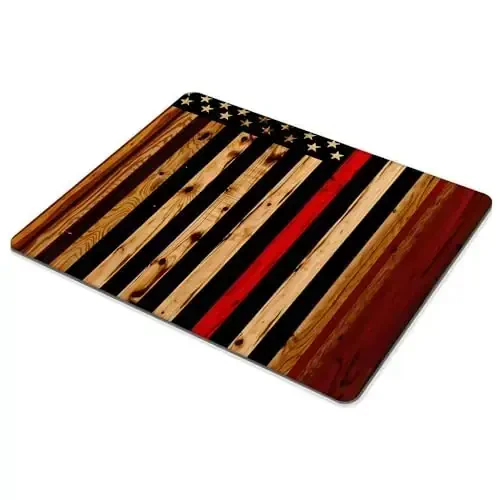 Wood American Flag Mouse pad Customized Mousepad Non-Slip Rubber Base Mouse Pads for Computers Laptop Office Desk Accessories Mouse pad - 4