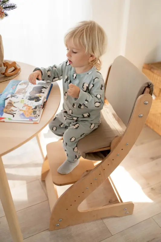 Wooden Adjustable High Chair - 8