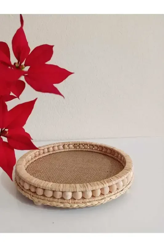 Wooden Bathroom Organizer Basket Model Decorative Wood - 1