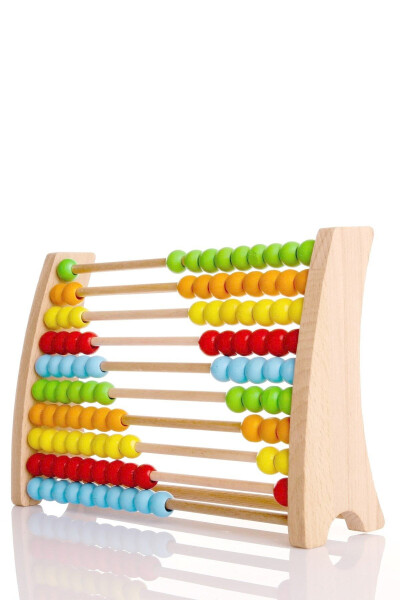 Wooden Colored Bead Abacus Educational Montessori Toy - 5