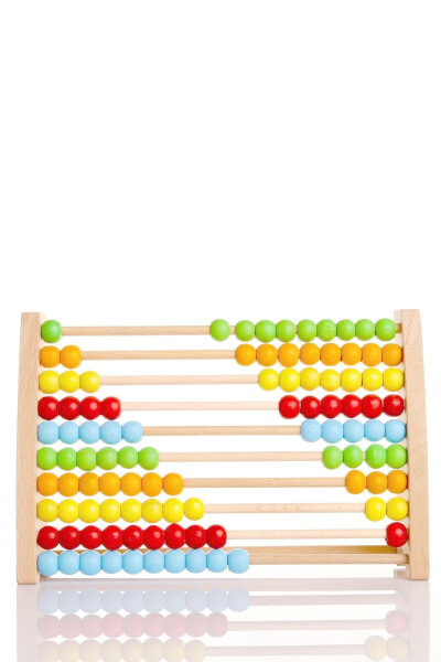 Wooden Colored Bead Abacus Educational Montessori Toy - 6