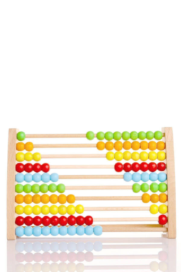 Wooden Colored Bead Abacus Educational Montessori Toy - 6