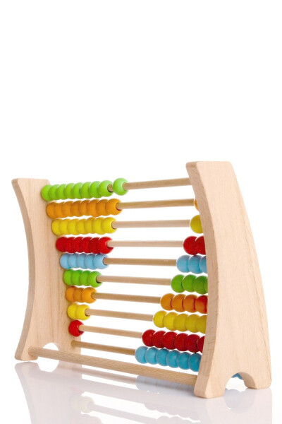 Wooden Colored Bead Abacus Educational Montessori Toy - 8