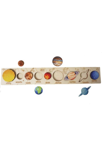 Wooden Colored Solar System and Planets - COCOTA TOYS WOODEN FUN