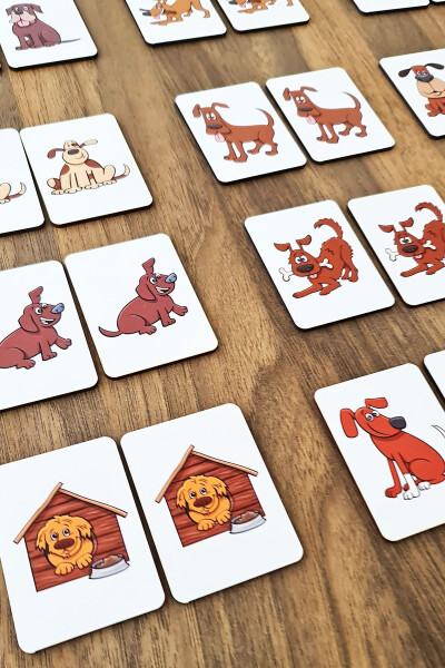 Wooden Dog Intelligence Card Matching Game Preschool Educational Material - 5