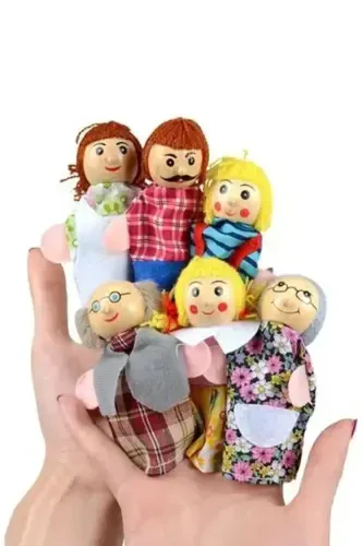 Wooden Doll Family Set - 6 Pieces - Waldorf - A&A STORE (1)