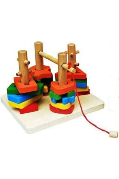 Wooden Educational Toy Fish Catching and 2-piece Screwing Game Set Educational Learning Bultak Geometry Bultak - GENEL MARKALAR (1)