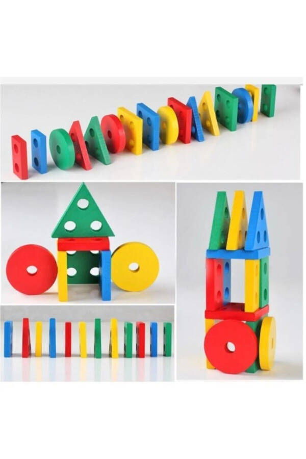 Wooden Geometric Shapes Educational Intelligence Developing Children's Toy - 8