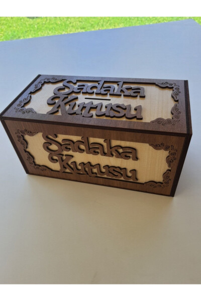 Wooden Locked Donation Box Charity Box Money Box For Mosque And Charitable Organizations - 2