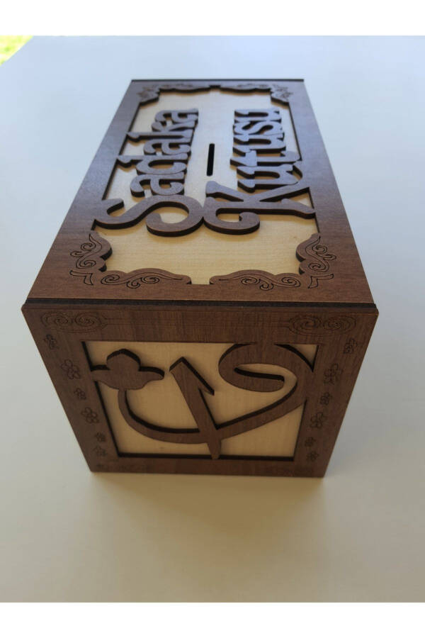 Wooden Locked Donation Box Charity Box Money Box For Mosque And Charitable Organizations - 4