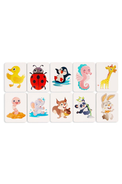 Wooden Memory Cards 20 Pieces Educational Montessori Toy - 5