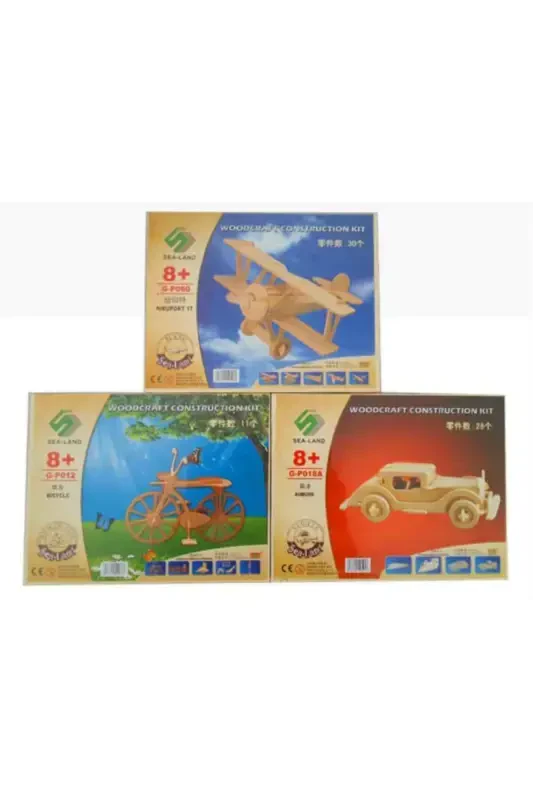 Wooden Miniature Dolls Family Set 6 Pieces - 2