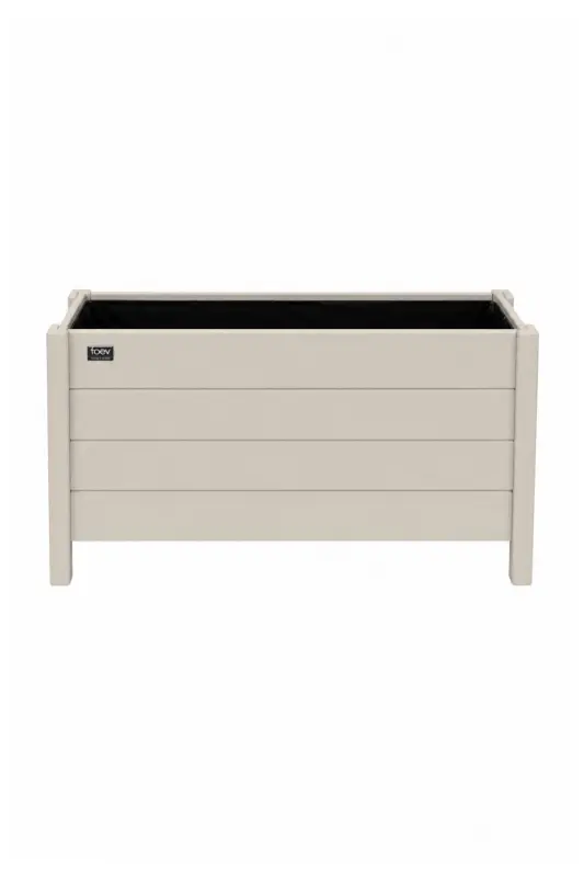 Wooden Outdoor Planter Decorative Planter Large Size Pre-Assembled 100cm X 30cm Height 50cm Cashmere Color - Cashmere Color - 4