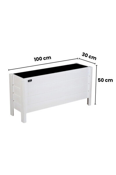 Wooden Outdoor Planter Decorative Pot Large Size Ready Assembled 100cm X 30cm Height 50cm - 3