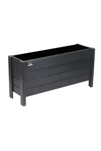 Wooden Outdoor Planter Decorative Pot Large Size Ready Assembled 100cm X 30cm Height 50cm-Anthracite 7016 - 1