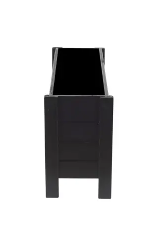 Wooden Outdoor Planter Decorative Pot Large Size Ready Assembled 100cm X 30cm Height 50cm-Black - 5