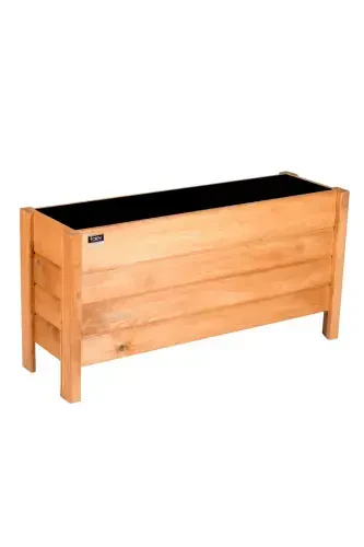 Wooden Outdoor Planter Decorative Pot Large Size Ready Assembled 100cm X 30cm Height 50cm-Light Oak - 1