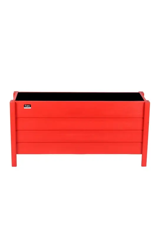 Wooden Outdoor Planter Decorative Pot Large Size Ready Assembled 100cm X 30cm Height 50cm-Red - 4