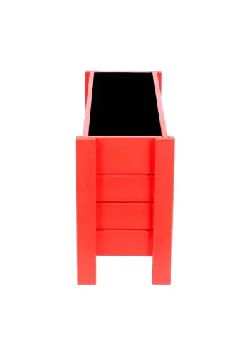 Wooden Outdoor Planter Decorative Pot Large Size Ready Assembled 100cm X 30cm Height 50cm-Red - 5