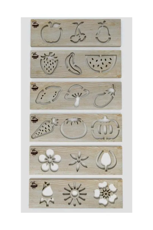 Wooden Plant Drawing Stencils - 2