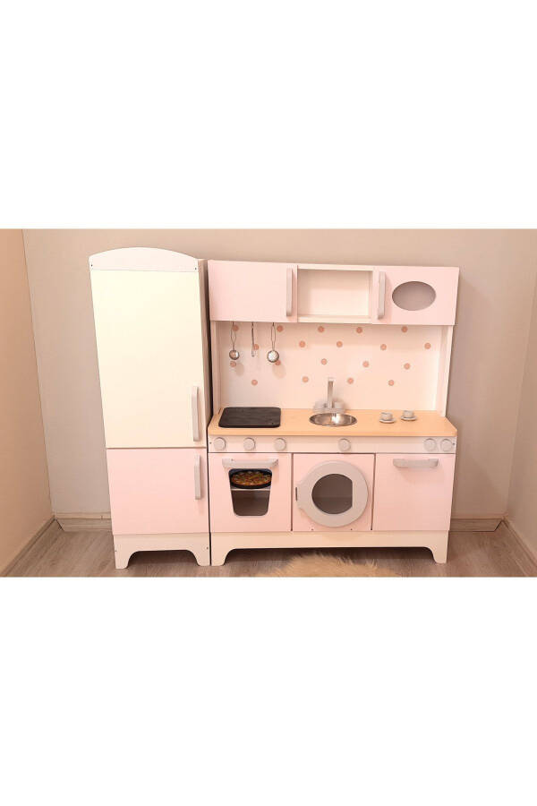 Wooden Play Kitchen with Refrigerator and Lights (xxl) - 21