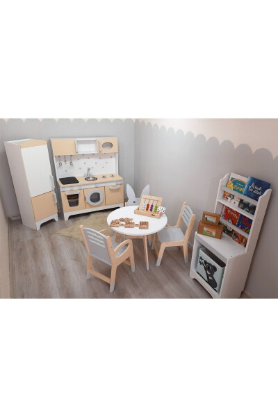 Wooden Play Kitchen with Refrigerator and Lights (xxl) - 23