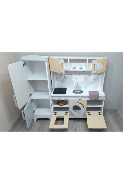 Wooden Play Kitchen with Refrigerator and Lights (xxl) - 25