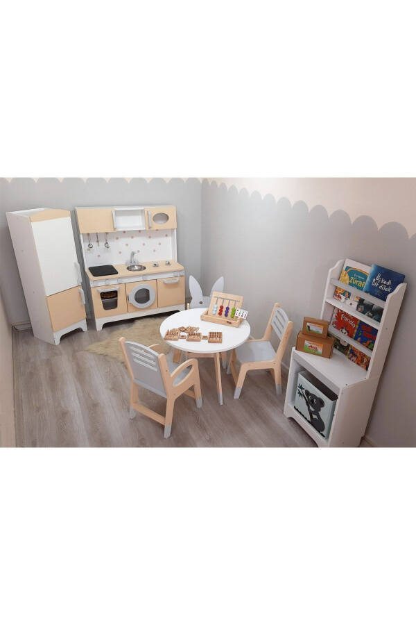 Wooden Play Kitchen with Refrigerator and Lights (xxl) - 18