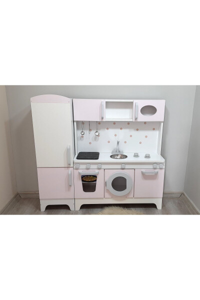 Wooden Play Kitchen with Refrigerator and Lights (xxl) - 1