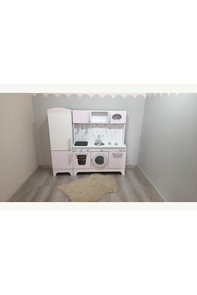 Wooden Play Kitchen with Refrigerator and Lights (xxl) - 2