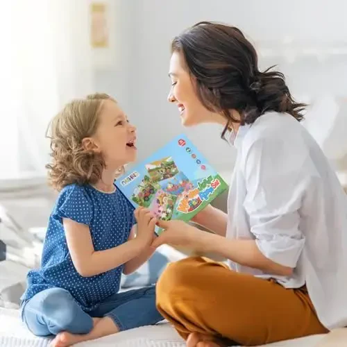 Wooden Puzzles Toys for Kids Ages 3-5, Set of 4 Packs with 20-Piece Farm, Animals Theme Wood Jigsaw Puzzles, Preschool Educational Brain Teaser Toys for Boys and Girls 3-6 Years Old. - 6