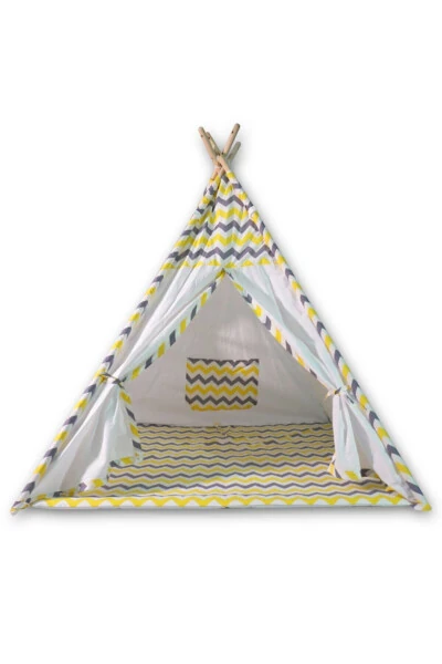 Wooden Indian Cotton Play Tent - Modazone (1)