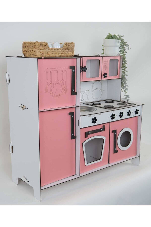 Wooden Toy Kitchen with Refrigerator - 77