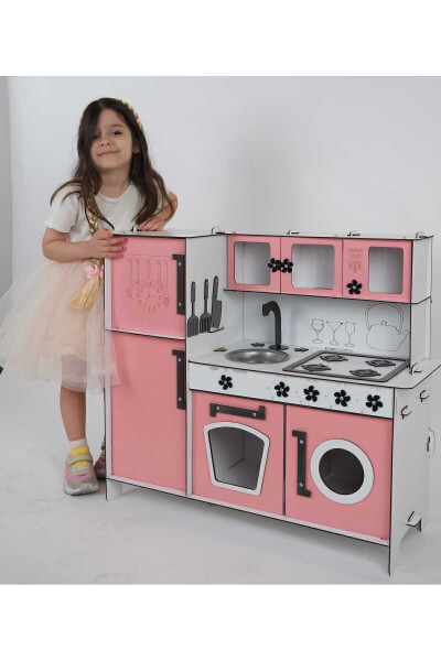Wooden Toy Kitchen with Refrigerator - 59