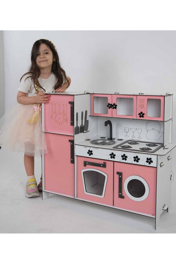 Wooden Toy Kitchen with Refrigerator - 31