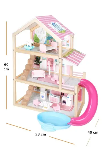 Wooden Toy Slide Children's Playhouse - T2010 - 1