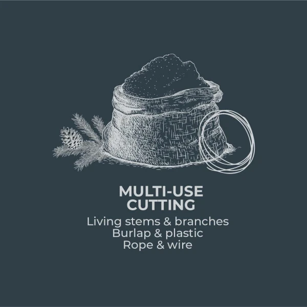 Woodland Tools Co. Super Duty Utility Snip, Multi-purpose Stainless Steel Hand Tool, Garden Shears, Seed Soil Mulch Bag Opener, Rope Wire Twine Burlap Cutter, Stem Pruner, Branch Shear 01-1003-100 - 7