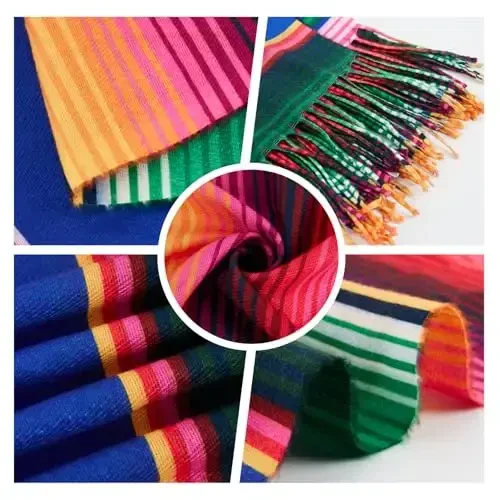 WOODLAND WREATH PasModazoneina Shalli va o'ramalar, ikki tomonlama naqshli uzun sharf ayollar uchun, qish va kuz uchun ideal - 6