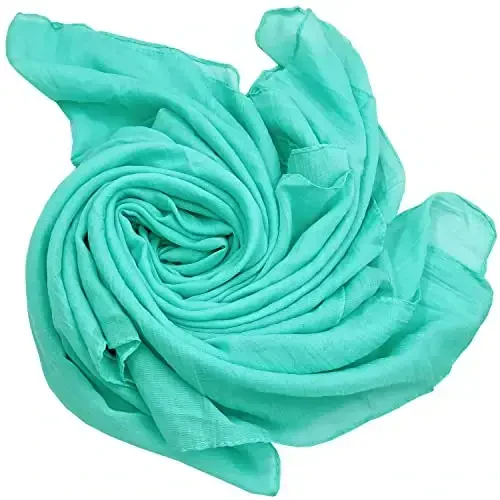 woogwin Ayollar paxta sharflari Lady Light Yumshoq Moda Qattiq Sharf O'rash Shol - 3