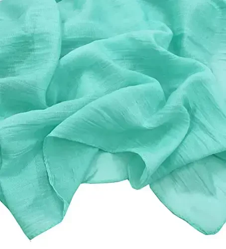 woogwin Ayollar paxta sharflari Lady Light Yumshoq Moda Qattiq Sharf O'rash Shol - 5