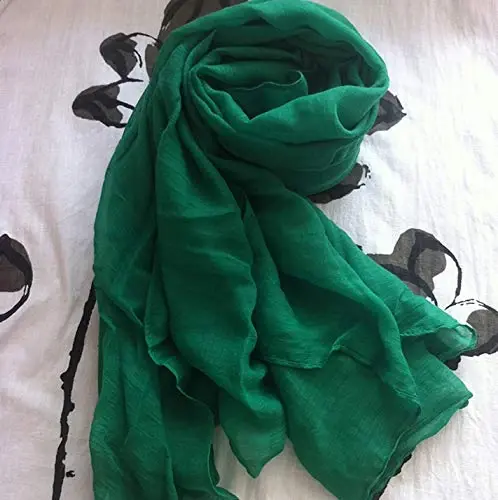 woogwin Ayollar Paxta Sharflari Lady Yengil Yumshoq Moda Qattiq Sharf O'rash Shawl - 3