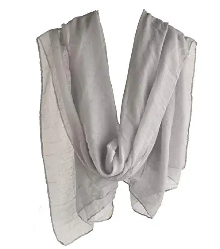 woogwin Ayollar Paxta Sharflari Lady Yengil Yumshoq Moda Qattiq Sharf O'rash Shol - 3