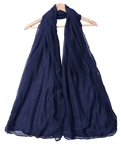 woogwin Ayollar Paxta Sharflari Lady Yengil Yumshoq Moda Qattiq Sharf O'rash Shol - 3