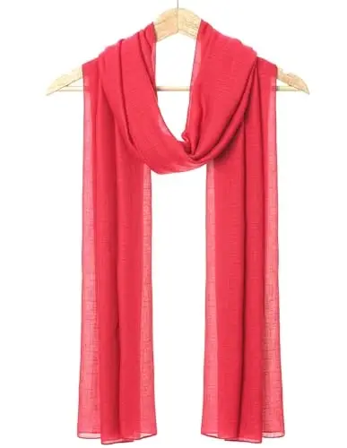 woogwin Women's Scarf Lady Light Soft Fashion Solid Shawl Wraps - WOOGWIN (1)
