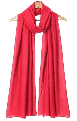 woogwin Women's Scarf Lady Light Soft Fashion Solid Shawl Wraps - 3