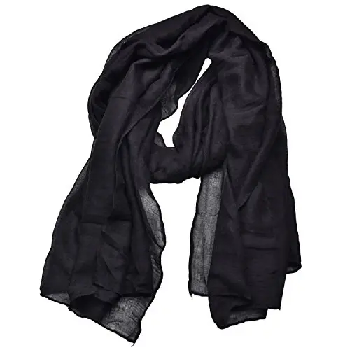 woogwin Women's Cotton Scarves Lady Light Soft Fashion Solid Scarf Wrap Shawl - WOOGWIN (1)