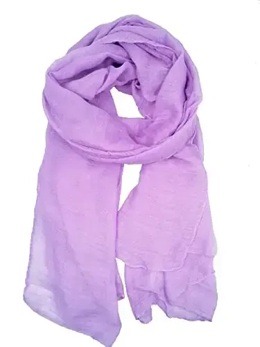 woogwin Women's Cotton Scarves Lady Light Soft Fashion Solid Scarf Wrap Shawl - WOOGWIN